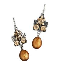 South Sea Shell Earring Brass with Shell plated for woman mixed colors nickel lead & cadmium free Sold By Pair