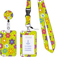 ABS Plastic Lanyard Card Holder with Polyester portable & Unisex Sold By Set