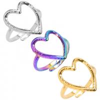 Stainless Steel Finger Ring 304 Stainless Steel Heart Vacuum Ion Plating Unisex US Ring Sold By PC