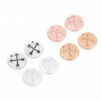 Zinc Alloy Tag Charm Flat Round plated Unisex nickel lead & cadmium free 17.50mm Approx Sold By Bag