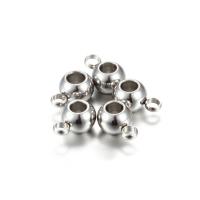 Stainless Steel Bail Beads Titanium Steel polished DIY original color 6mm Approx 1.8mm Sold By PC
