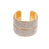 Iron Cuff Bangle plated fashion jewelry & for woman & with rhinestone Sold By PC
