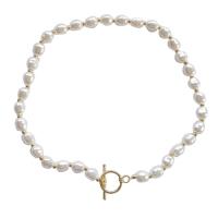 Collar de perlas de plástico, Perlas plásticas, Irregular, Joyería & para mujer, longitud 41 cm, Vendido por UD