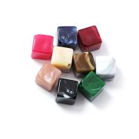 Akril nakit Beads, Trg, injekcijsko prešanje, možete DIY, više boja za izbor, 10mm, Približno 100računala/Torba, Prodano By Torba