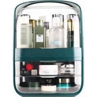 ABS Plastic Cosmetic Storage Box with PC Plastic portable green Sold By PC