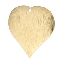 Brass Heart Pendants, Unisex, original color, nickel, lead & cadmium free, 23x23x2mm, Hole:Approx 0.5mm, Approx 1000PCs/Bag, Sold By Bag
