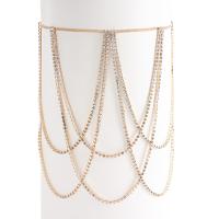 Zinc Alloy Leg Chain plated multilayer & for woman & with rhinestone 43cm 27cm 40cm 41cm Sold By Lot