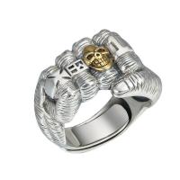 Brass Finger Ring Hand plated vintage & adjustable & for man nickel lead & cadmium free Sold By PC
