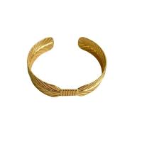 Zinc Alloy Cuff Bangle gold color plated fashion jewelry & for woman nickel lead & cadmium free Inner Approx 60mm Sold By PC