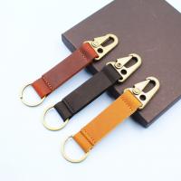 Full Grain Cowhide Leather Key Clasp with Iron Unisex Sold By PC