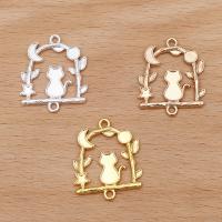 Animal Zinc Alloy Connector plated DIY & 1/1 loop & hollow nickel lead & cadmium free Approx Sold By Bag