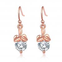 Cubic Zircon (CZ) Drop Earring Zinc Alloy plated micro pave cubic zirconia & for woman Sold By Pair