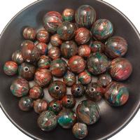 Resin Jewelry Beads Round epoxy gel DIY & imitation amber mixed colors Sold By Bag