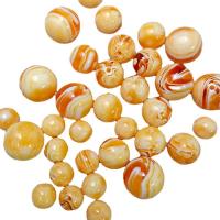 Resin Jewelry Beads Round epoxy gel imitation beeswax & DIY mixed colors Sold By Bag