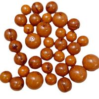Resin Jewelry Beads Round epoxy gel imitation beeswax & DIY coffee color Sold By Bag