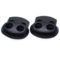 Plastic Spring Stopper Buckle DIY black Sold By PC