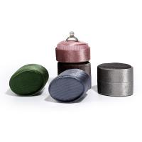 Velveteen Ring Box, Oval, otporno na prašinu & različitih stilova za izbor & za žene, više boja za izbor, 55x42x42mm, 10računala/Lot, Prodano By Lot
