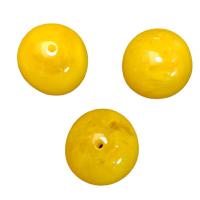 Gyanta ékszerek Gyöngyök, utánzás méhviasz & DIY, sárga, 33x30mm, Kb 100PC-k/Bag, Által értékesített Bag
