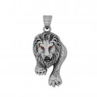 Rostfritt stål Animal Hängen, 304 rostfritt stål, Lion, polerad, mode smycken & för människan & med strass, ursprungliga färgen, 29x62mm, Säljs av PC