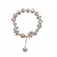Lampwork Bracelets Korean style & with flower pattern & for woman Length Approx 6.3-7 Inch Sold By PC