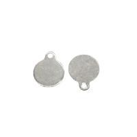 Stainless Steel Tag Charm 304 Stainless Steel Flat Round polished Unisex & hollow Approx Sold By Bag