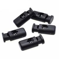Plastic Spring Stopper Buckle DIY black Approx Sold By PC