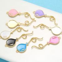 Brass Jewelry Pendants Balloon gold color plated enamel Sold By PC