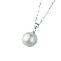 Thailand Sterling Silver Pendants with Shell Pearl silver color plated DIY white Sold By Lot