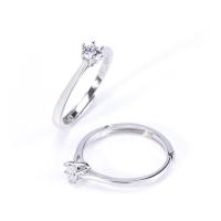 タイ スターリング銀の指環, タイ銀, プラチナカラーメッキ, 調整 & 女性用 & ライン石のある, 16mm, 3パソコン/ロト, 売り手 ロト
