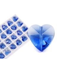 Heart Crystal Pärlor, Kristall, Hjärta, plated, DIY, fler färger för val, 14mm, 28PC/Bag, Säljs av Bag