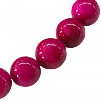 Blassbraune Jade Perle, rund, Spritzlackierung, DIY & verschiedene Größen vorhanden, Rosa, verkauft per ca. 40 cm Strang