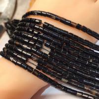 Natural Persian Gulf agate Beads Column polished DIY black Sold Per Approx 38 cm Strand