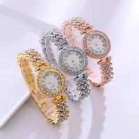 Women Watch Bracelet Zinc Alloy with Glass waterproofless & Chinese movement & for woman & with rhinestone nickel lead & cadmium free Sold By PC