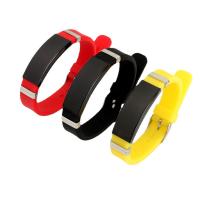 Silicone Bracelets 304 Stainless Steel with Silicone Galvanic plating Unisex Length Approx 24 cm Sold By PC