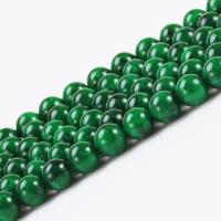 Jade perle, blijed smeđ Žad, Krug, obojen, možete DIY & različite veličine za izbor, zelen, Prodano Per Približno 40 cm Strand