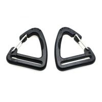 Plastic Bag Snap Hook Buckle Triangle DIY black Sold By PC