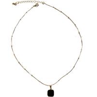 Zinc Alloy Jewelry Necklace with 6.7 extender chain plated fashion jewelry & for woman & enamel golden 11mm Length 41  Sold By PC