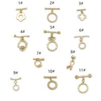 Brass Toggle Clasp real gold plated & for woman gold Sold By PC