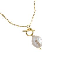 Srebrny naszyjnik z perłami, 925 Srebro, ze Perła naturalna słodkowodna, Powlekane, biżuteria moda & dla kobiety, dostępnych więcej kolorów, długość 51 cm, sprzedane przez PC