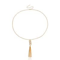 Zinek svetr řetěz náhrdelník, s 10cm extender řetězce, barva pozlacený, módní šperky & pro ženy & s drahokamu, zlatý, 120mm, Délka 72 cm, Prodáno By PC