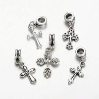 Zinc Alloy Cross Pendants antique silver color plated DIY & mixed nickel lead & cadmium free 30-35mm 11-17mm Approx 5mm Sold By Bag