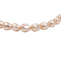 Glasperlen Halsketten, Glas, Nachahmung Perle, keine, 8x10mm, Länge ca. 16 ZollInch, verkauft von PC