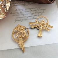 Plastic Pearl Brooch Zinc Alloy with Plastic Pearl gold color plated & for woman nickel lead & cadmium free Sold By PC