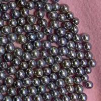 Akoya Cultured Pearls Beads Round DIY grey 4-5mm Sold By PC