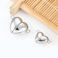 Stainless Steel Magnetic Clasp 304 Stainless Steel Heart DIY original color Sold By Bag