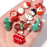 Božićni lampwork perle, Drugačiji oblik izbora & Božićni dizajn & možete DIY, više boja za izbor, 2računala/Torba, Prodano By Torba