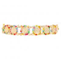 De Choker van het kristal, Zinc Alloy, met Kristal, gold plated, mode sieraden & voor vrouw, meer kleuren voor de keuze, 27mm, Per verkocht 34-39 cm Strand