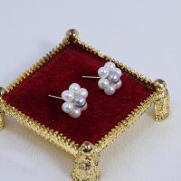 Kolczyki z pereł słodkowodnych, Perła naturalna słodkowodna, biżuteria moda & dla kobiety, 5mm, sprzedane przez para
