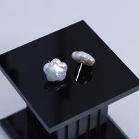 Freshwater Pearl Earrings 925 sterling silver post pin fashion jewelry & for woman 13mm Sold By PC
