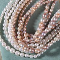 Cultured Rice Freshwater Pearl Beads, DIY, more colors for choice, 4-9mm, Length:40 cm, Sold By PC